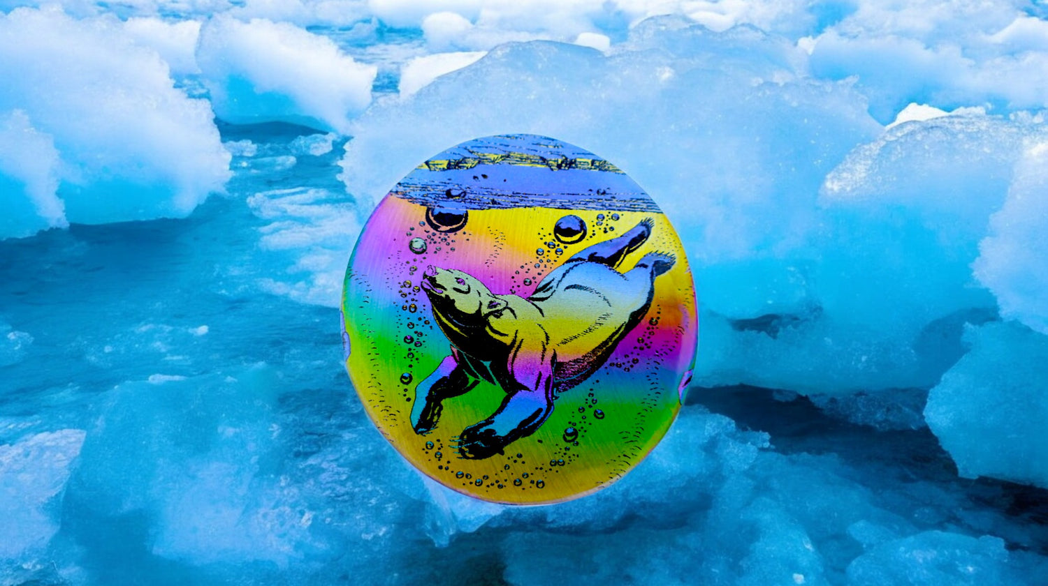 Swimming Polar Bear Medallion - MA344